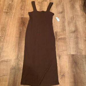 Old Navy Brown Ribbed Tank Dress
